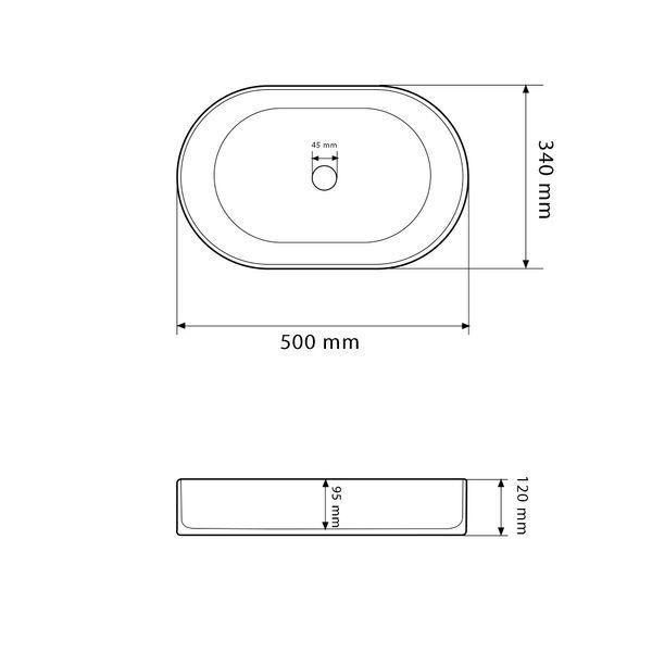 Умивальник (раковина) VBI VERONA 50 LAVA накладний VBI-011312 фото