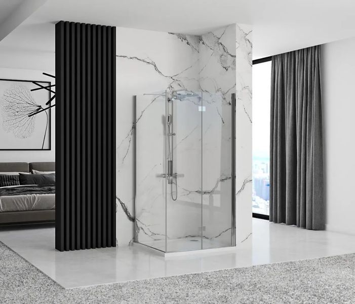 Душова кабіна REA MOLIER 80x80 CHROME REA-K8534 + REA-K6367 фото
