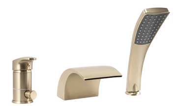 Змішувач для ванни REA RIVEN BRUSHED GOLD на борт ванни REA-B0494 фото