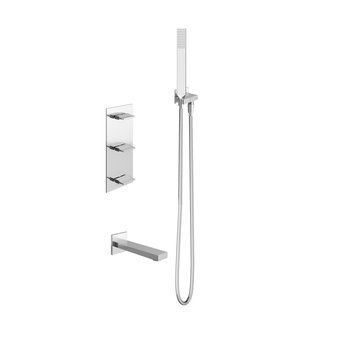 Смеситель для ванны и душа KOHLMAN EXCELENT CHROME + BOX скрытого монтажа KPL-QW217HW фото