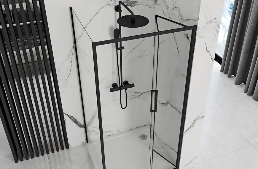 Душова кабіна REA RAPID FOLD 80x90 BLACK REA-K6421 + REA-K6419 фото