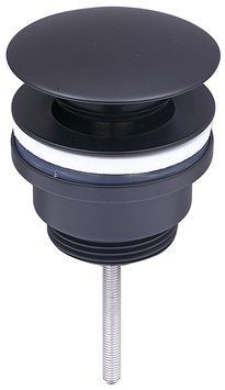 Донний клапан для раковини VBI BLACK click-clack універсальний VBI-059000BL фото