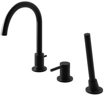 Змішувач для ванни KOHLMAN ROXIN BLACK на борт ванни * QB241RB фото