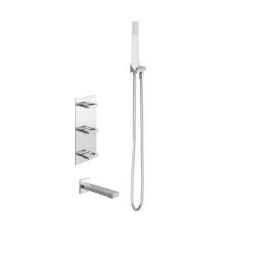 Смеситель для ванны и душа KOHLMAN NEXEN CHROME + BOX скрытого монтажа KPL-QW217UQ20 фото