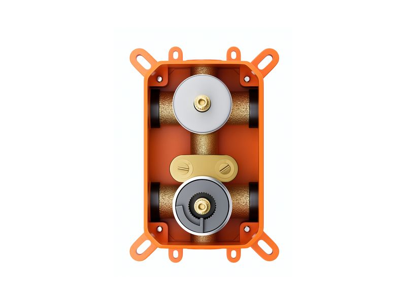 Душовий гарнітур прихованого монтажу Corsan LUGO CHROM + BOX хром з термостатом Z03TCH фото