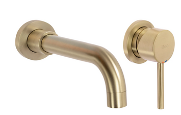 Смеситель для раковины (умывальника) REA LUNGO LONG BRUSHED GOLD + BOX скрытого монтажа * REA-B4109 фото