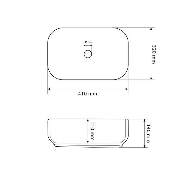 Умивальник (раковина) VBI PALERMO S WHITE накладний VBI-012301 фото