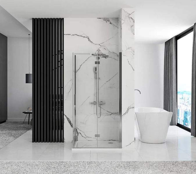 Душова кабіна REA MOLIER 90x90 CHROME REA-K8535 + REA-K8539 фото