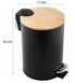 Кошик для сміття YOKA VINI BLACK BAMBOO 3л. CH.VINI-BLK фото 4