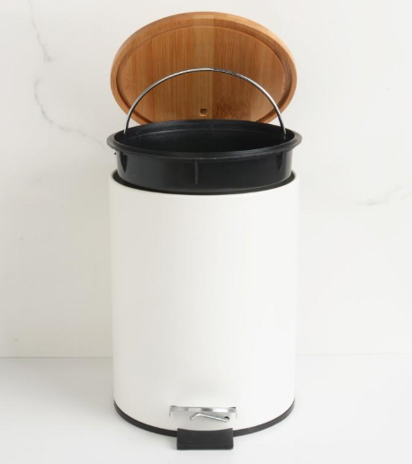 Кошик для сміття YOKA VINI WHITE BAMBOO 3л. для ванної кімнати * CH.VINI-WHT фото