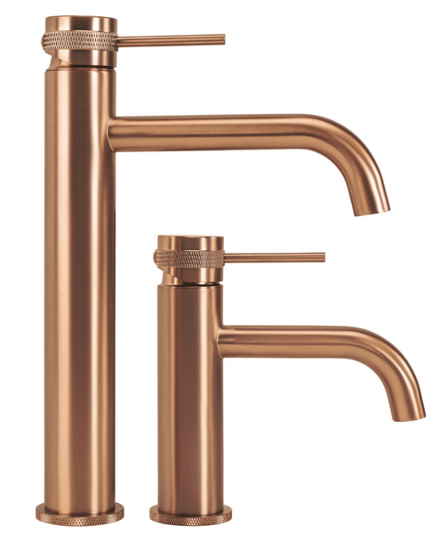 Змішувач для раковини (умивальника) REA LUNGO GRIP BRUSHED COPPER низький REA-B8987 фото
