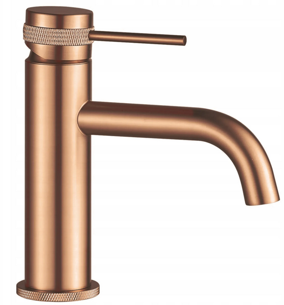 Змішувач для раковини (умивальника) REA LUNGO GRIP BRUSHED COPPER низький REA-B8987 фото
