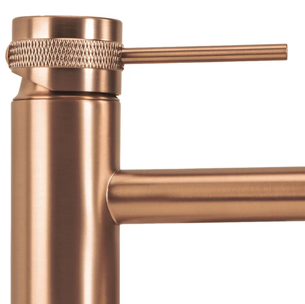 Змішувач для раковини (умивальника) REA LUNGO GRIP BRUSHED COPPER низький REA-B8987 фото