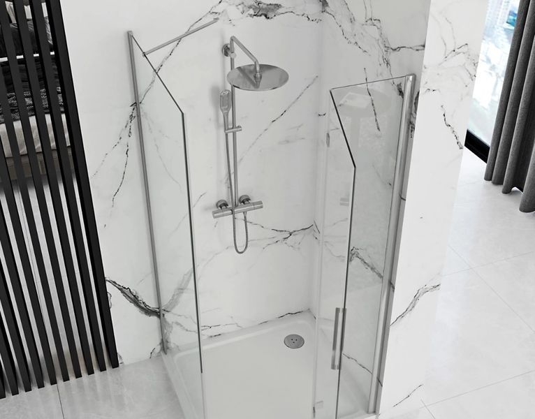 Душова кабіна REA MOLIER 90x100 CHROME REA-K8535 + REA-K6371 фото