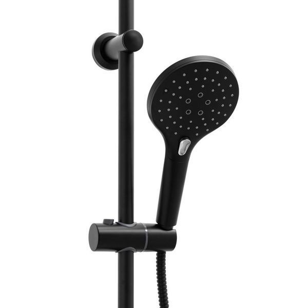 Душовий гарнітур YOKA BERGEN 25 BLACK з термостатом * BP.BERGEN-THERM-25-BLK фото