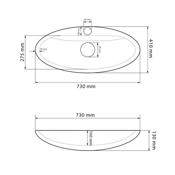 Умывальник (раковина) VBI CESENA WHITE накладной VBI-015501 фото