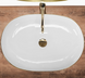 Умивальник (раковина) REA CLEO 61 WHITE GOLD EDGE накладний REA-U6211 фото 3