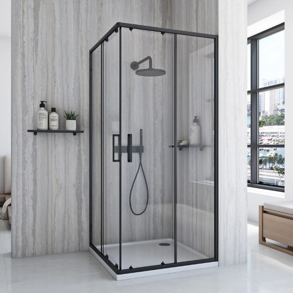 Душевая кабина REA CITY 90х90 BLACK REA-K6446 фото