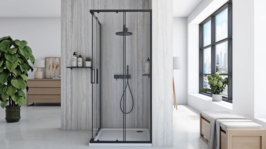 Душевая кабина REA CITY 90х90 BLACK REA-K6446 фото