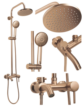 Душевой гарнитур REA LUIS BRUSHED COPPER с изливом REA-P7156 фото