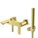 Змішувач для ванни та душу KOHLMAN EXPERIENCE BRUSHED GOLD настінний з виливом KPL-QW110EGDB фото 1