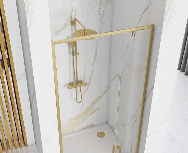 Душові двері REA RAPID SWING 90 BRUSHED GOLD REA-K2502 фото