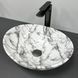 Умывальник (раковина) VBI PARMA STATUARIO BLACK VEINS GLOSSY накладной VBI-011009 фото 1