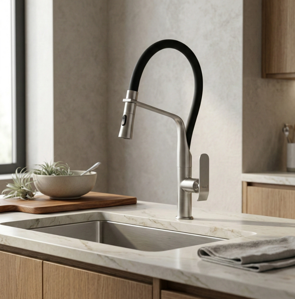 Смеситель для кухни REA CASTOR BLACK NIKIEL BRUSHED REA-B4322 фото