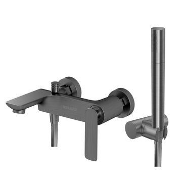 Змішувач для ванни та душу KOHLMAN EXPERIENCE GRAPHITE настінний з виливом KPL-QW110EG фото