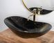 Умивальник (раковина) REA ROYAL 60 BLACK MARBLE MATТ накладний REA-U7478 фото 5