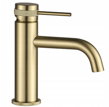 Змішувач для раковини (умивальника) REA LUNGO GRIP BRUSHED GOLD низький REA-B6950 фото