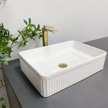 Умывальник (раковина) VBI BRESCIA WHITE накладной VBI-013900 фото