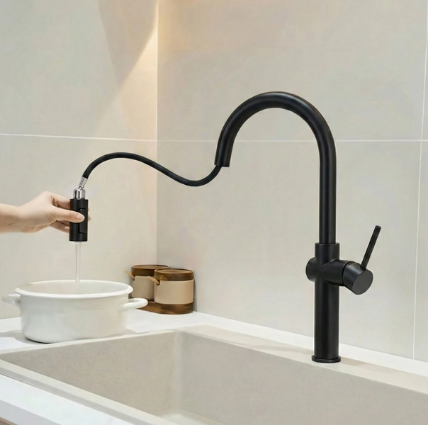 Змішувач для кухні REA FRESH HIGH BLACK REA-B7200 фото