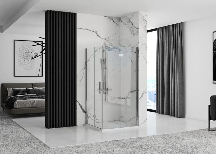 Душова кабіна REA MOLIER 2 80x100 CHROME REA-K6367 + REA-K6371 фото