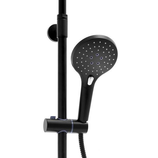 Душовий гарнітур YOKA SABA 25 BLACK з виливом * BP.SABA25-BLK фото