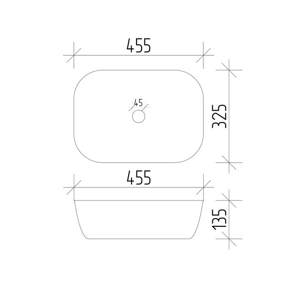Умивальник (раковина) VBI RAVENNA WHITE накладний VBI-011200 фото