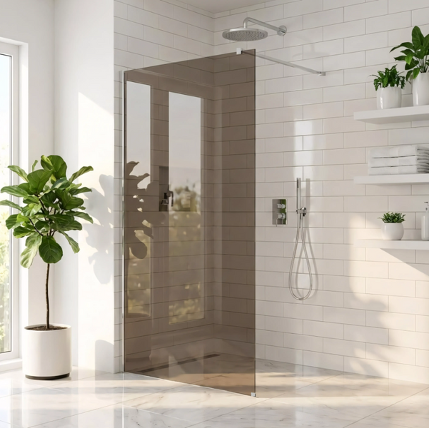 Душова стінка REA FLEXI 120 BROWN CHROME KPL-K99070 фото