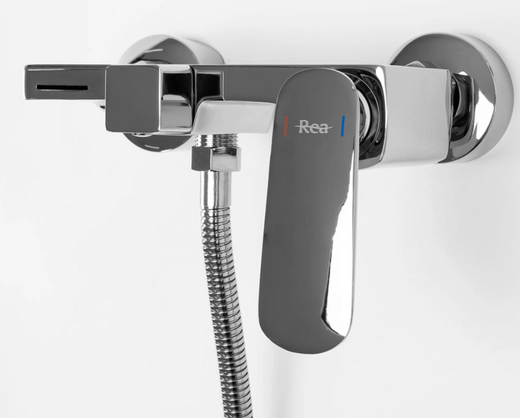 Смеситель для ванны и душа REA BERG CHROME настенный с изливом * REA-B2037 фото