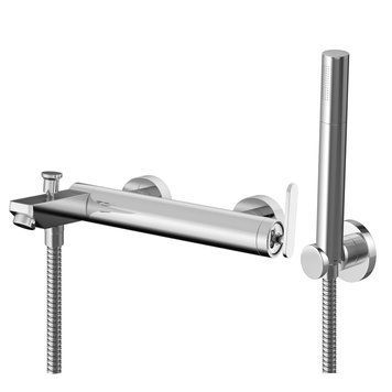 Смеситель для ванны и душа KOHLMAN BOXINE CHROME настенный с изливом KPL-QW110B фото