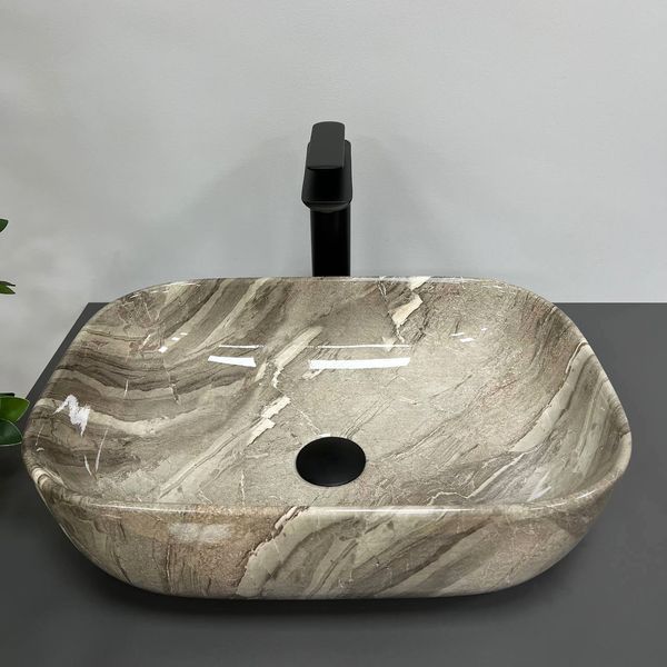 Умывальник (раковина) VBI RAVENNA JASPER GLOSSY накладной VBI-011211 фото
