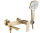 Змішувач для ванни і душу REA STORM BRUSHED GOLD настінний з виливом REA-B7963 фото 1