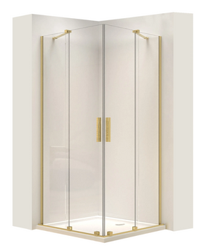 Душова кабіна REA MONTANA 80х80 BRASHED GOLD REA-K6695 фото