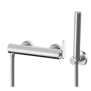 Смеситель для ванны и душа KOHLMAN BOXINE CHROME настенный без излива KPL-QW120B фото