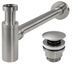 Сифон для раковины REA NICKEL BRUSHED универсальный + CLICK-CLACK * REA-A4400 фото 1