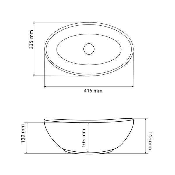 Умывальник (раковина) VBI PARMA LIGHT STONE MATT накладной VBI-011006 фото