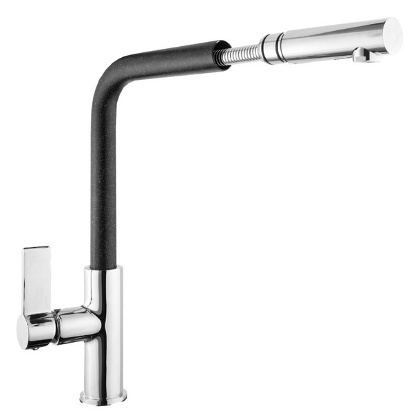 Смеситель для кухни GRANITAN LINEA BLACK+ пятнистый * LINEA-GR фото