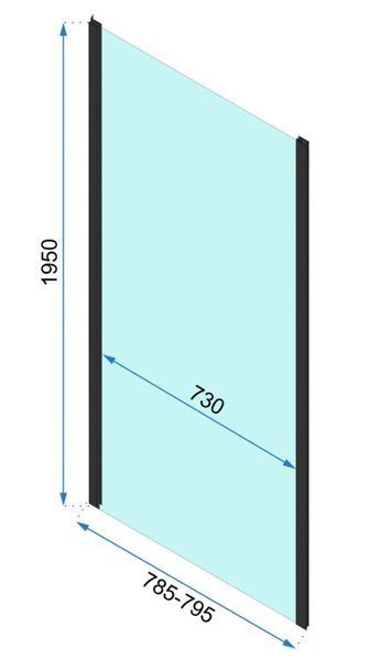 Душова кабіна REA RAPID SWING 80x90 BLACK REA-K6421 + REA-K6409 фото
