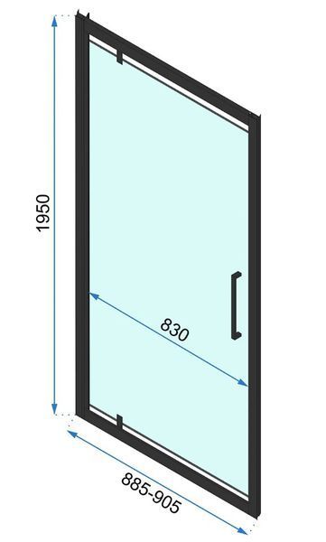 Душова кабіна REA RAPID SWING 80x90 BLACK REA-K6421 + REA-K6409 фото