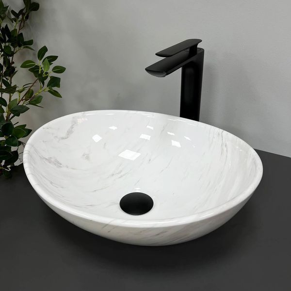 Умывальник (раковина) VBI PARMA MARBLE NATURE GLOSSY накладной VBI-011007 фото