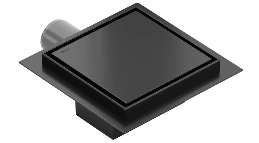 Трап для душу MEXEN FLAT BLACK 12х12 чорний, квадратний MEX-1710012 фото